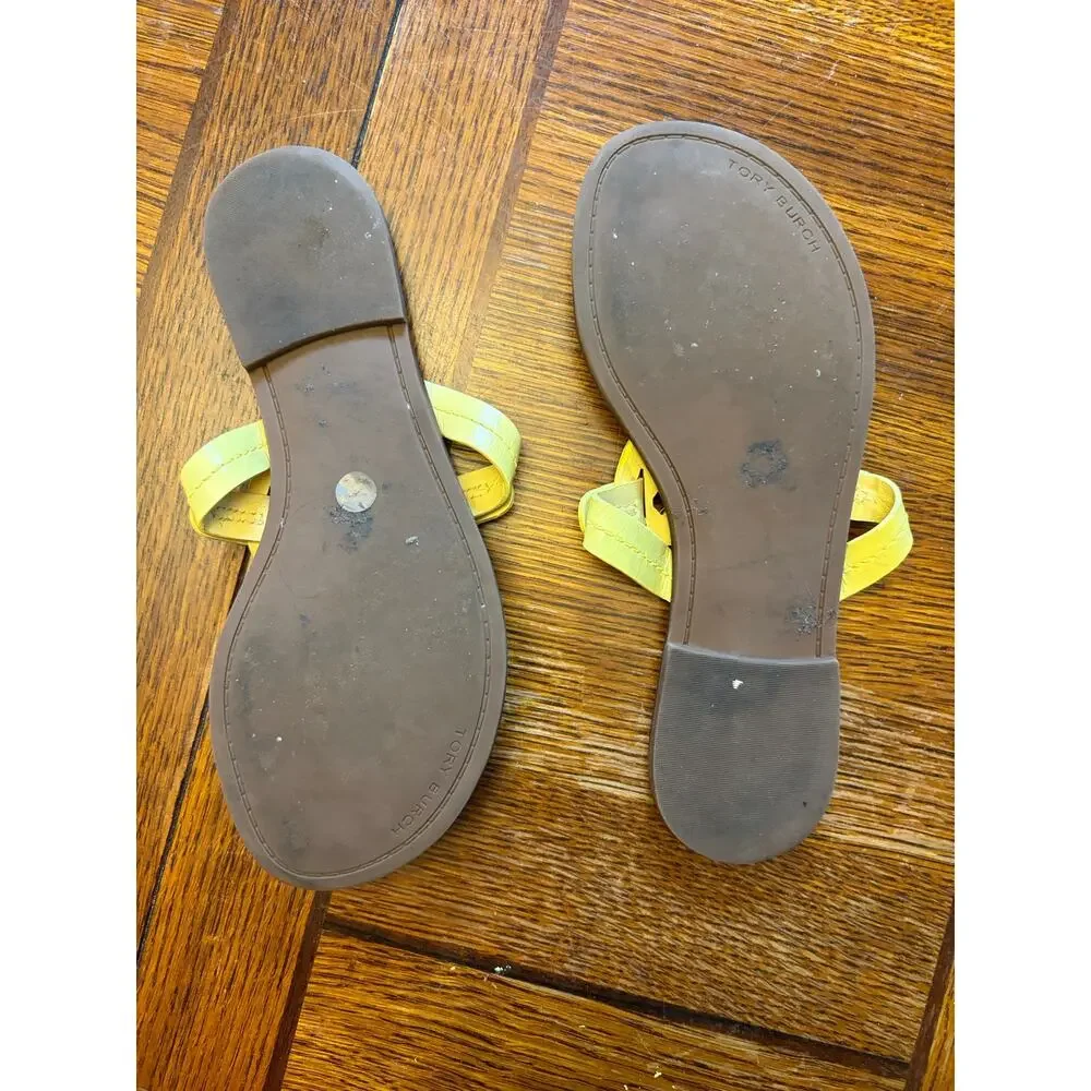 Tory Burch Miller Thong Sandal Yellow Size 5.5 Style 5930